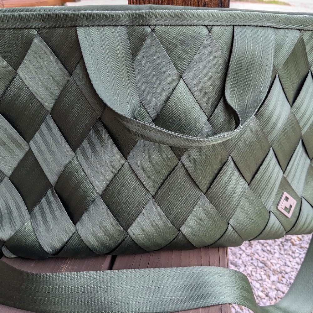 Maggiebags Large Sturdy Forest Green Crossbody Bag NWOT